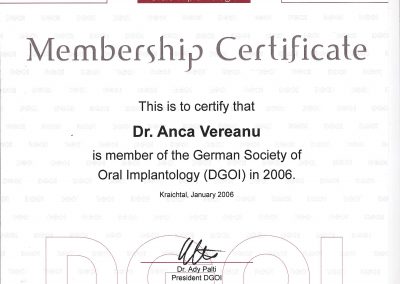 2006 diplome Dr. Anca Vereanu